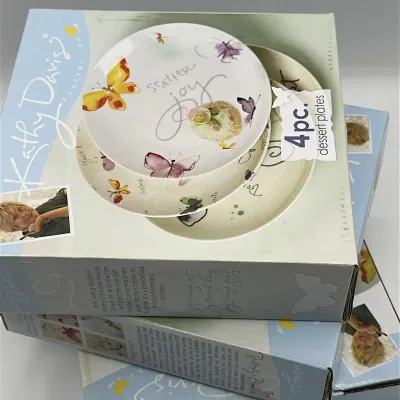 Kathy Davis 'Butterfly's Promise' Porcelain Dessert Plates, Set of 12