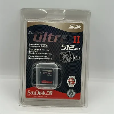 Sandisk Ultra II 512MB SD Memory Card, New in Package