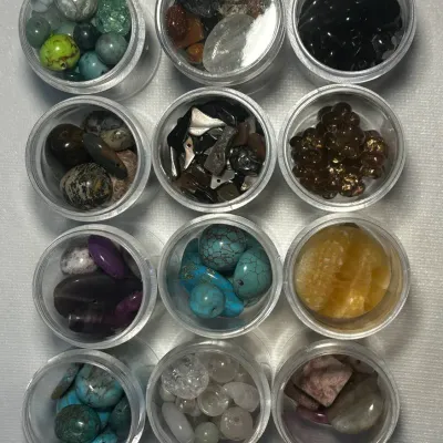 Collection of Stone, Shell, and Glass Crafting Beads Ft. Fire Mountain Gems & Traditions