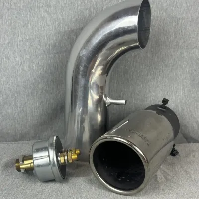 Pilot Motorsports Chrome Exhaust Tip and Polished Aluminum Pipe