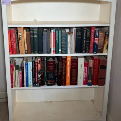 White Wood Bookcase 36x12x48 - Content Not included