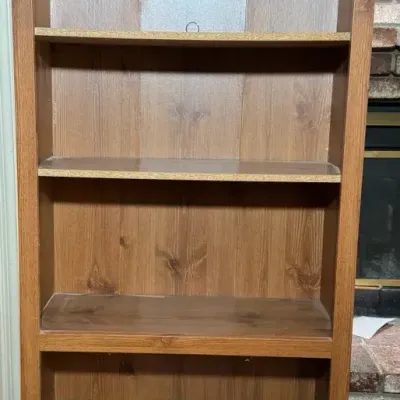 Cherry Color Wood Bookcase 29.5x12x72.5