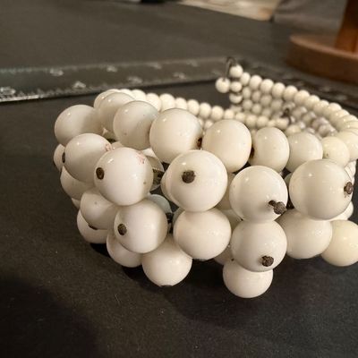 Vintage style cluster beaded wire beaded wrap around bracelet