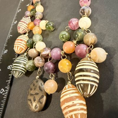 Beautiful colorful statement necklace