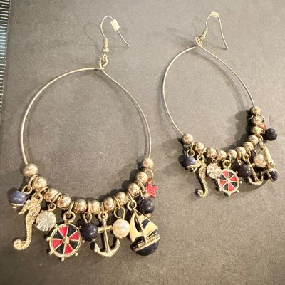 Sailor hoop earrings