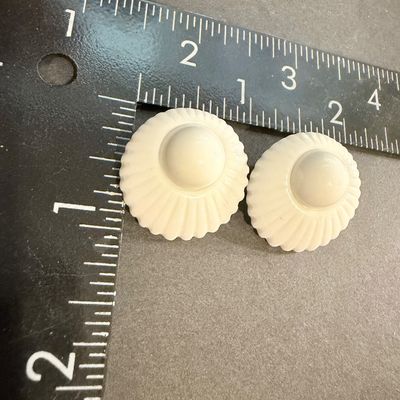 Vintage white clip on earrings