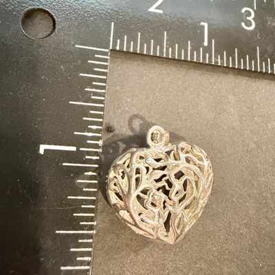 925 marked heart necklace pendant