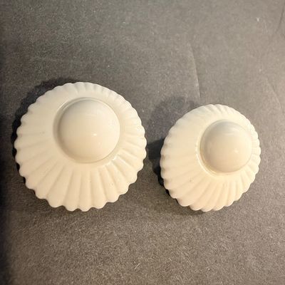 Vintage white clip on earrings