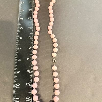 Light pink beaded vintage necklace
