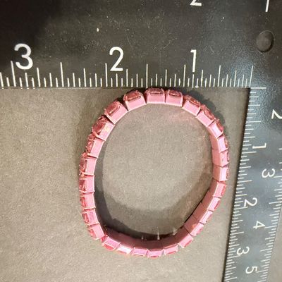 Pink rhinestone stretch bracelet