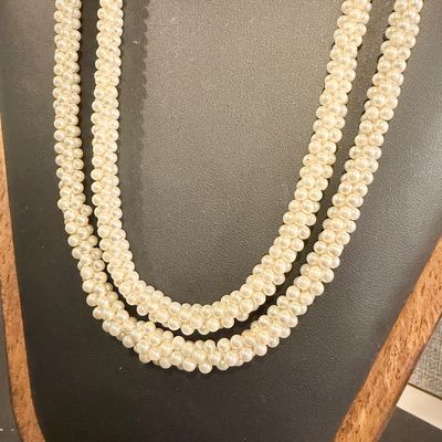 Pearl type layer twist vintage necklace