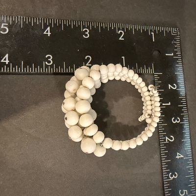Vintage style cluster beaded wire beaded wrap around bracelet