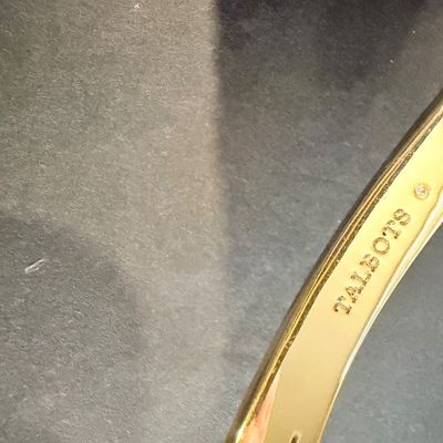 Talbots orange gold tone bangle bracelet vintage