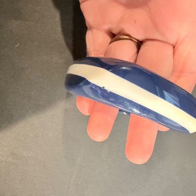 Blue and white strip vintage style bracelet