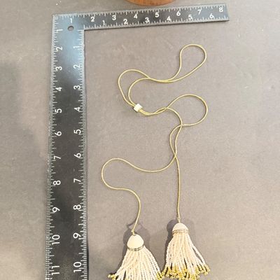 Vintage style gold tone slider necklace