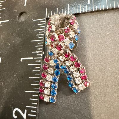 Vintage rhinestone push pin