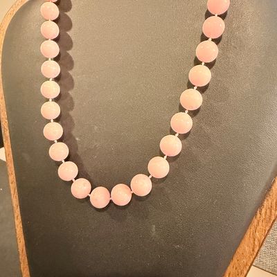 Light pink beaded vintage necklace