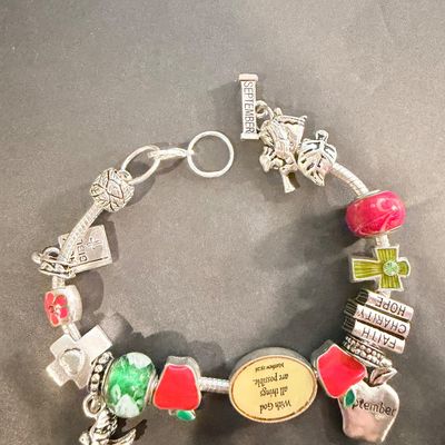 Vintage September charm teacher bracelet