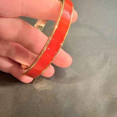 Talbots orange gold tone bangle bracelet vintage