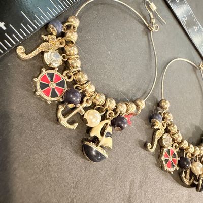 Sailor hoop earrings