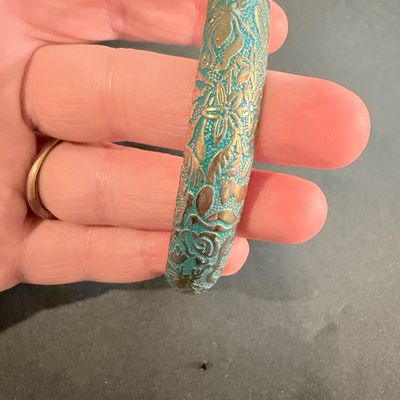 Vintage gold tone and turquoise beautiful bracelet
