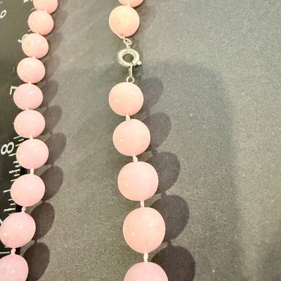 Light pink beaded vintage necklace