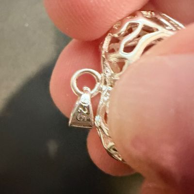 925 marked heart necklace pendant