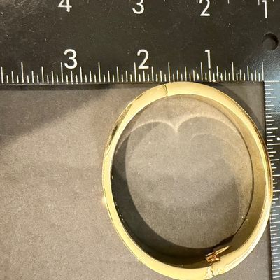 Talbots orange gold tone bangle bracelet vintage
