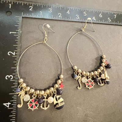 Sailor hoop earrings
