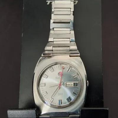 Vintage RADO NCC Automatic Day-Date Stainless Steel Watch