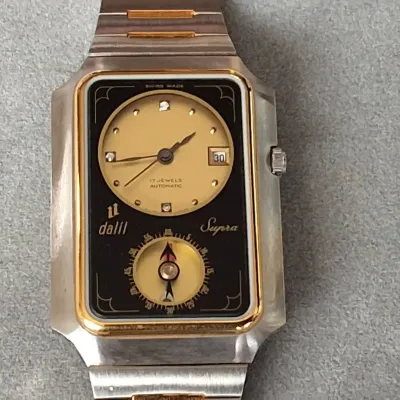 Vintage DALIL Supra 17-Jewel Automatic Swiss Date Wristwatch