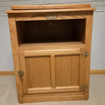 White Clad Oak Ice Box-Style TV/VCR Cabinet