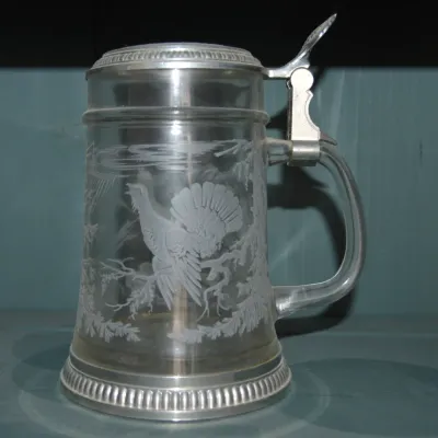 Sale Photo Thumbnail #64: Etched Glass Mug 