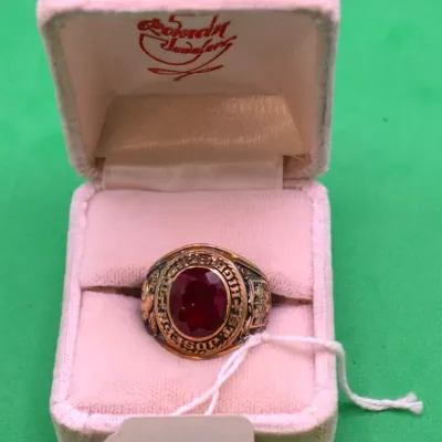Sale Photo Thumbnail #5: 10k Class Ring with stone