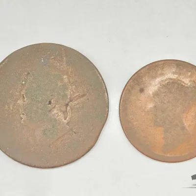 1704 vintage british copper coins
