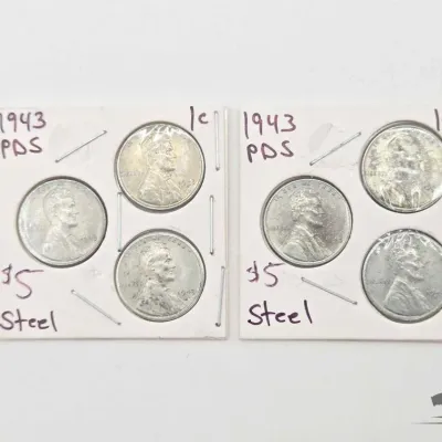 1611 2 1943 steel penny sets