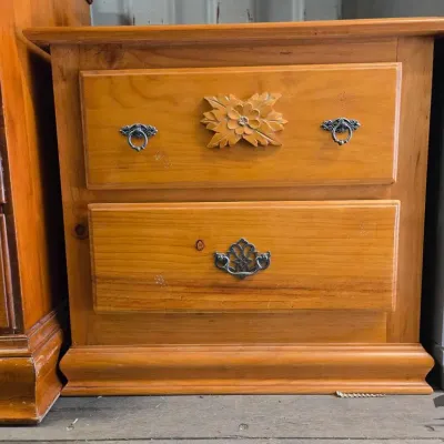 7510 2 drawer wooden nightstand