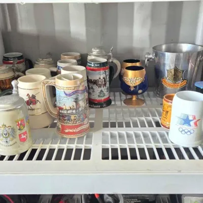5030 collectable beer steins and bmw glasses