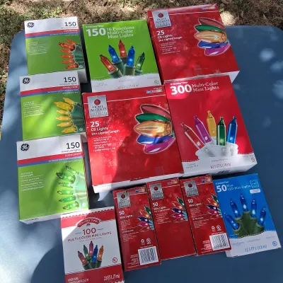 Large Assortment of Multicolor Christmas Light Sets – 25, 50, 100 & 300 Count