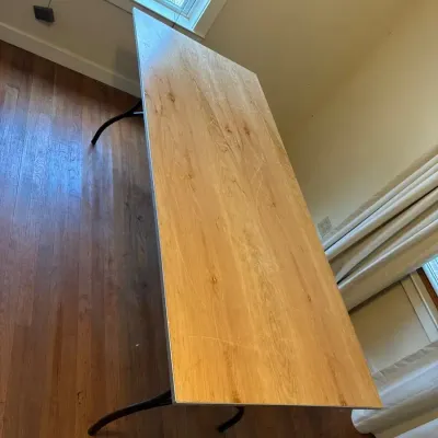 Mity-Lite 6' Folding Banquet Conference Table – Woodgrain Top