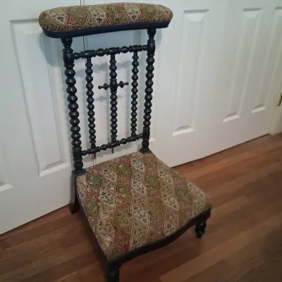 Antique French Bobbin Prayer Chair