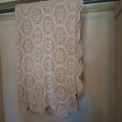 Vintage Hand Crocheted Bed Spread