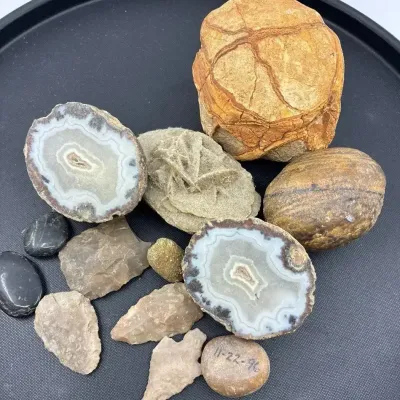Rock Collection Arrowheads Agates Crystals Rockhounding 