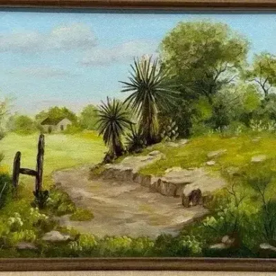 Original Texas Hill Country Oil Painting Signed J. Jandt – Seguin TX Artist