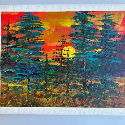 Original Painting On Canvas By Ron Perkins 8 X 10