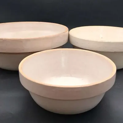 Vintage Stoneware Nesting Bowls (3pc)