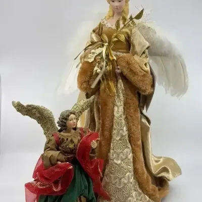 Possible Dreams Clothique Angel & Large Holiday Angel Tree Topper – 2 Pc