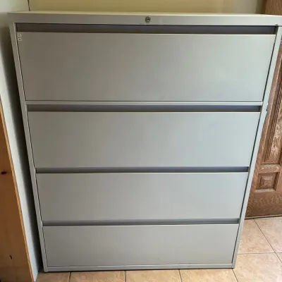 4-Drawer Metal Lateral File Cabinet – Commercial Grade, 42"W