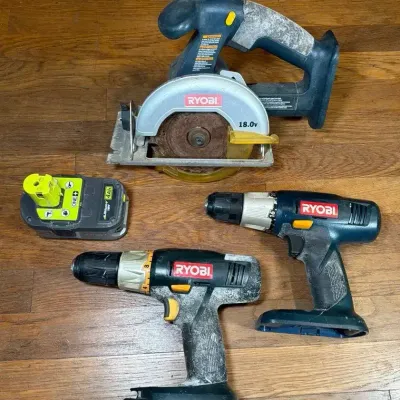 Ryobi Cordless Drills #P204 #P205, Circular Saw #P501 & Battery #P108