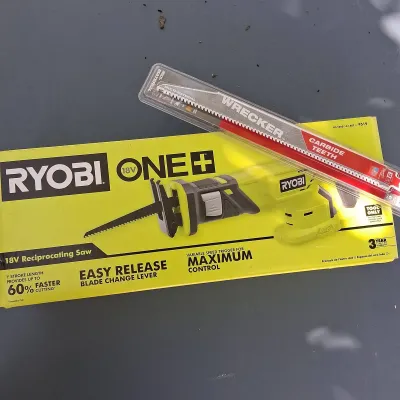 Ryobi One 18v Reciprocating Saw  And Milwaukee 12in Carbide Replacemen Blade * New In Box*